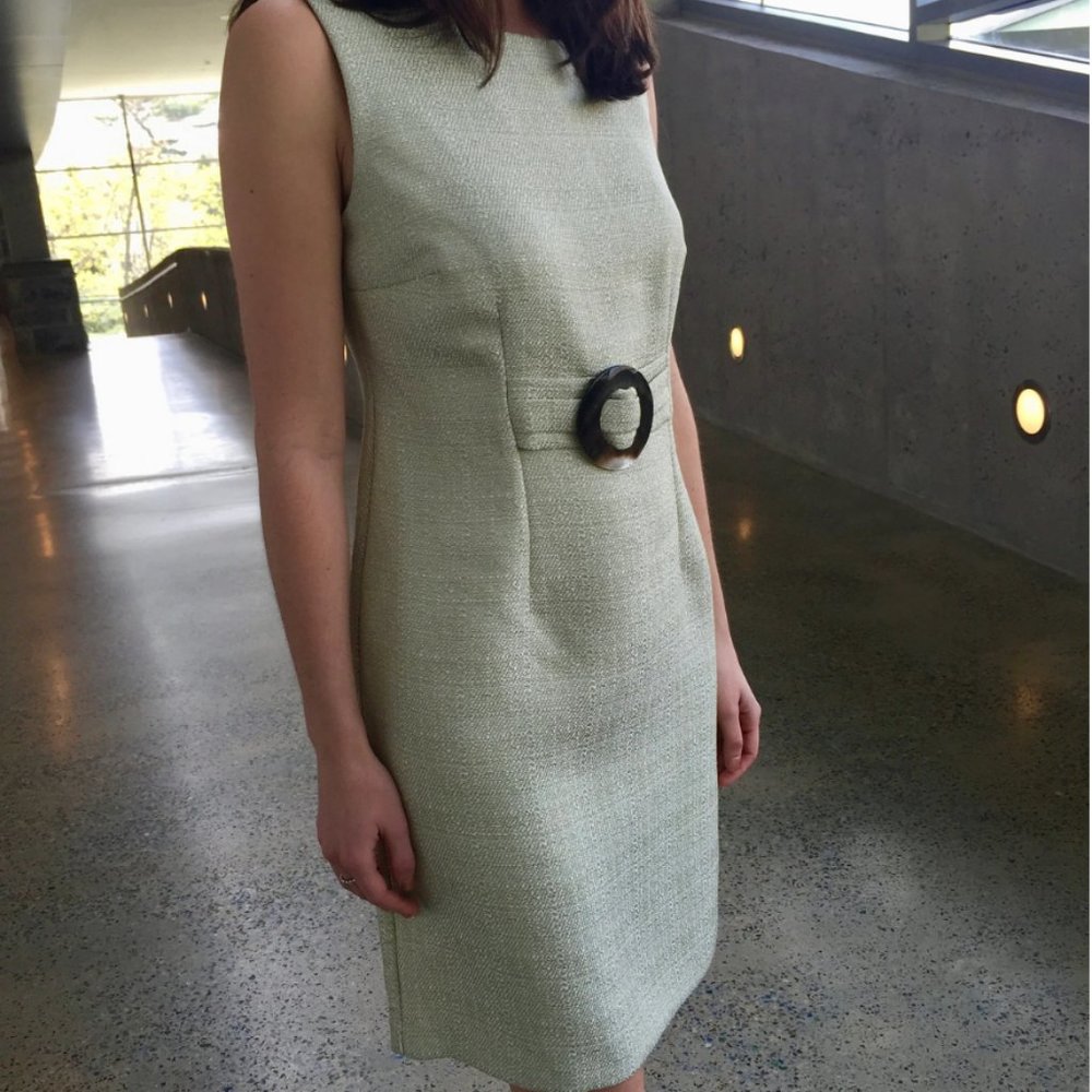 Connected Apparel, Light Green, Sleeveless, Sheath Dress, Size 6 - Picture 3 of 9